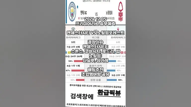 맨 시티 대 노팅엄 포레스트 — KR news